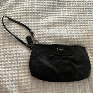Black coach wristlet